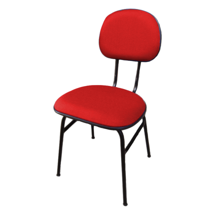 Cadeira auxiliar garfo laminada vermelho